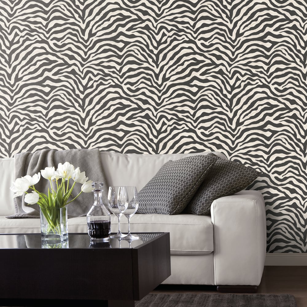 Natural FX 2 Zebra Wallpaper - Black & White - Galerie - G67491Wallpaper199