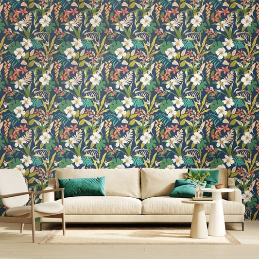 Oasis Wallpaper - Navy Twist - Hoopla Walls - HWA1203WWallpaper199
