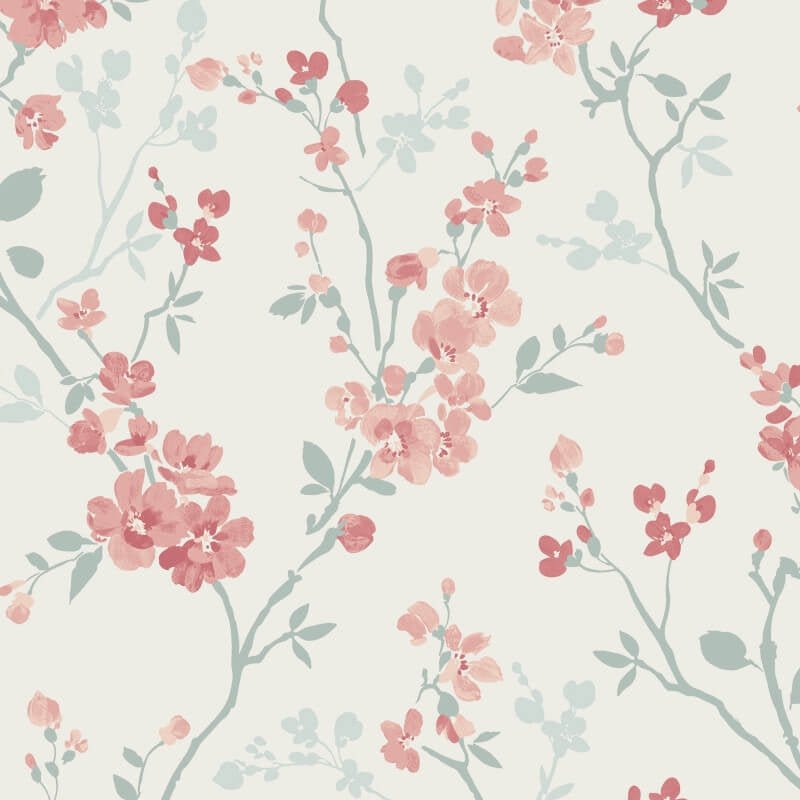 Omaru Jasmin Floral Blossoms Wallpaper - White - Grandeco - A70003Wallpaper199