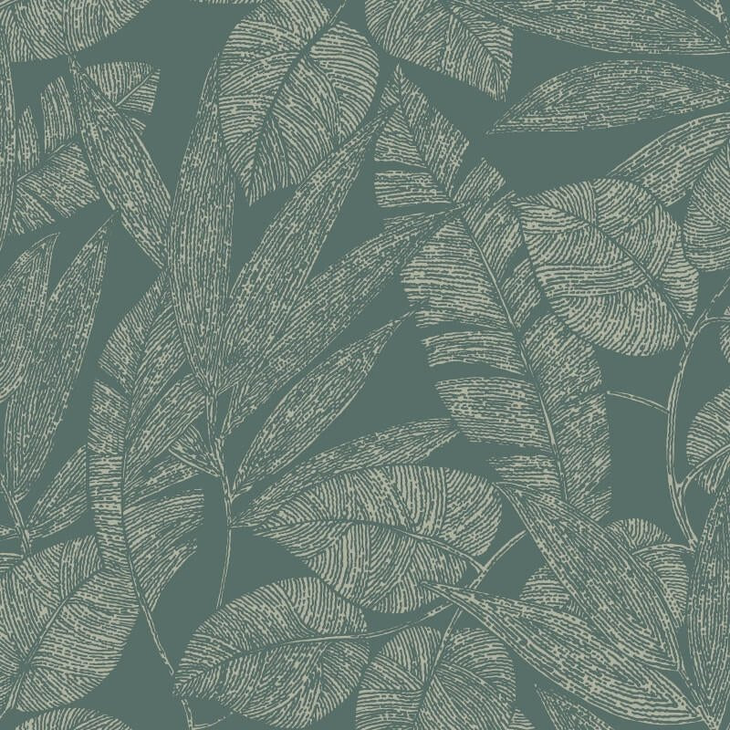 Omaru Lorena Leaves Wallpaper - Green - Grandeco - A69503Wallpaper199