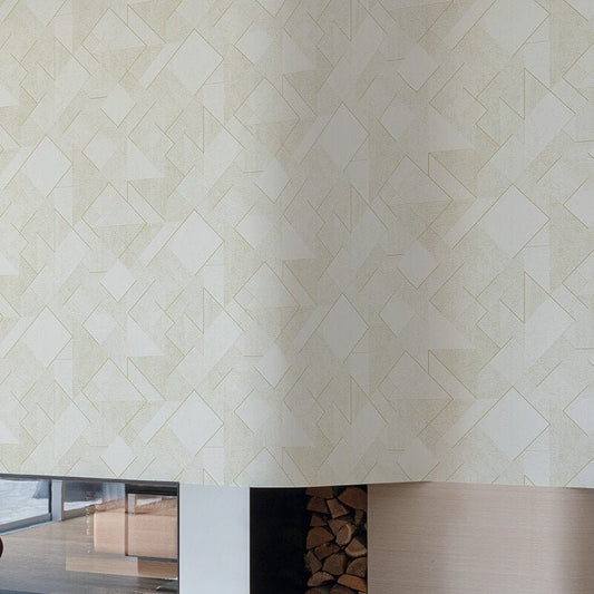 Omaru Morena Geometric Glitter Wallpaper - White/Cream - Grandeco - A72001Wallpaper199