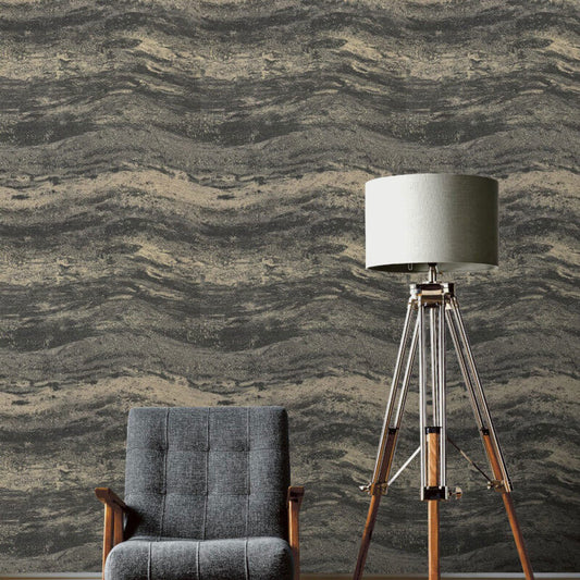 Onyx Avant - Garde Wallpaper - Champagne & White - Rasch - 519211Wallpaper199