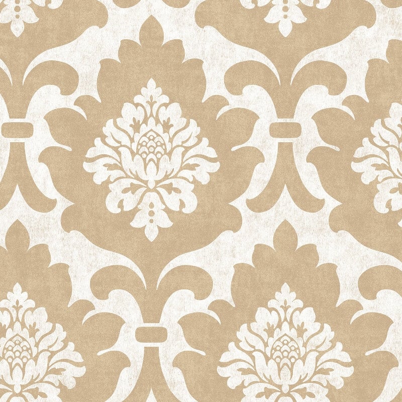 Osbourne Damask Wallpaper - Sand - SK Filson - DE41847Wallpaper199