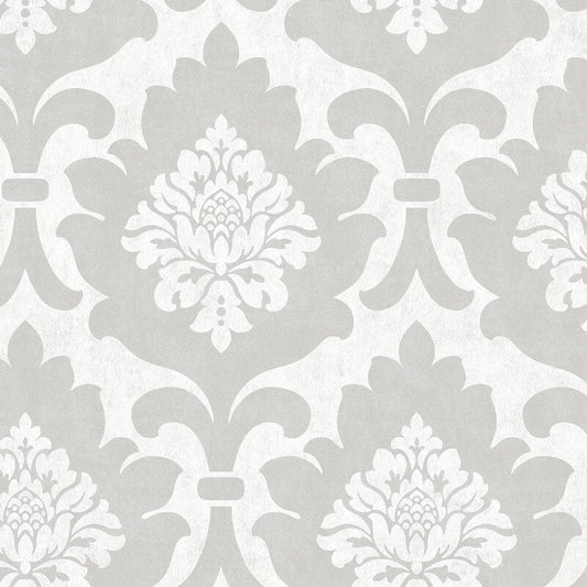 Osbourne Damask Wallpaper - Silver - SK Filson - DE41843Wallpaper199