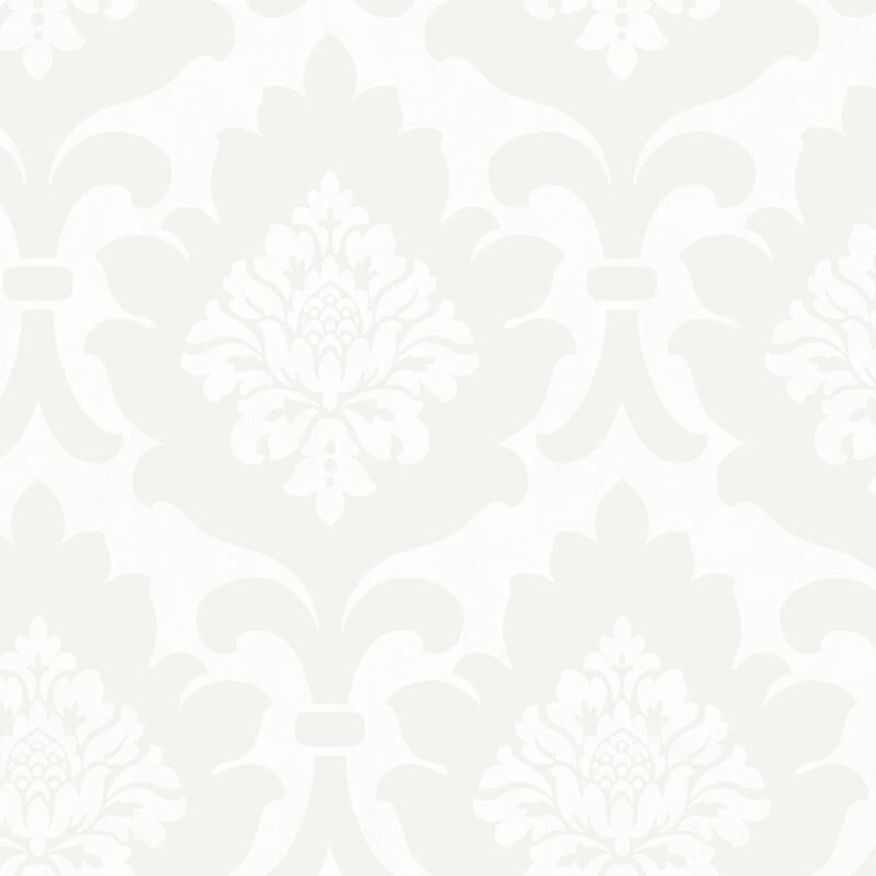 Osbourne Damask Wallpaper - White - SK Filson - DE41858Wallpaper199