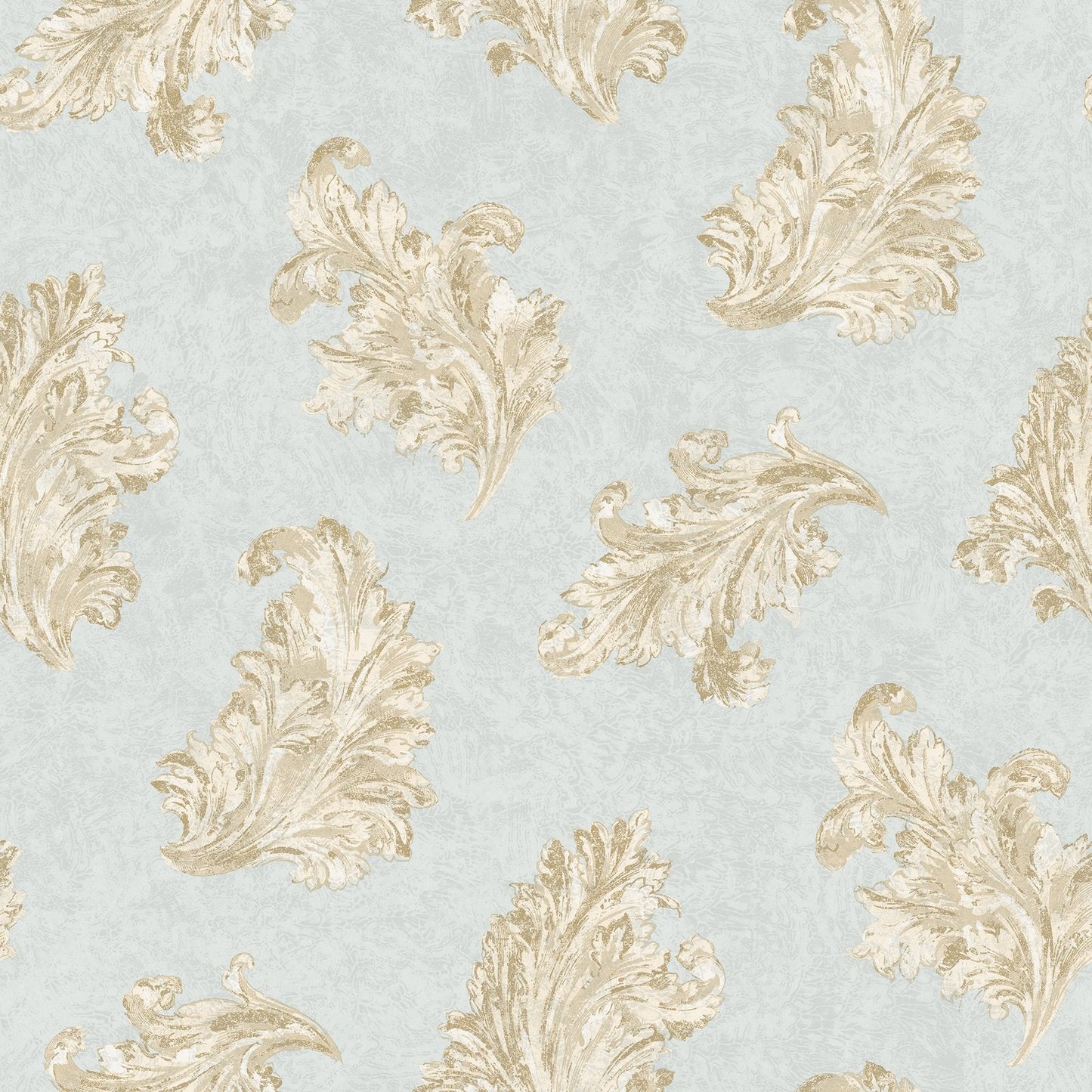 Palazzo Acanthus Wallpaper - Blue / Beige / Gold - Galerie - G68663Wallpaper199