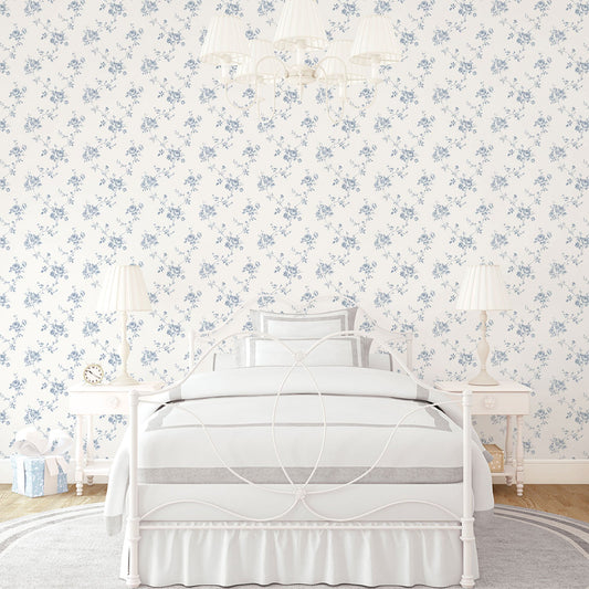 Palazzo Floral Trail Wallpaper - Blue / White - Galerie - G67630Wallpaper199