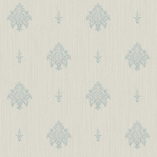 Palazzo Italian Motif Wallpaper - Blue / Silver Grey - Galerie - G68665Wallpaper199