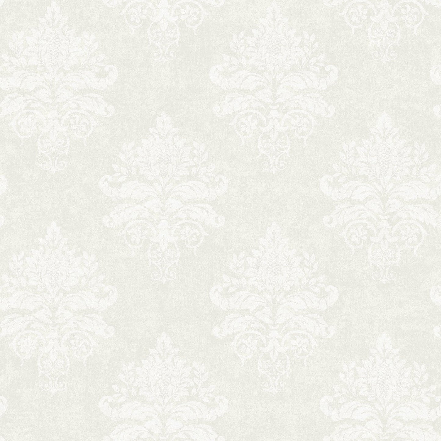 Palazzo Medallion Damask Wallpaper - White - Galerie - G68672Wallpaper199