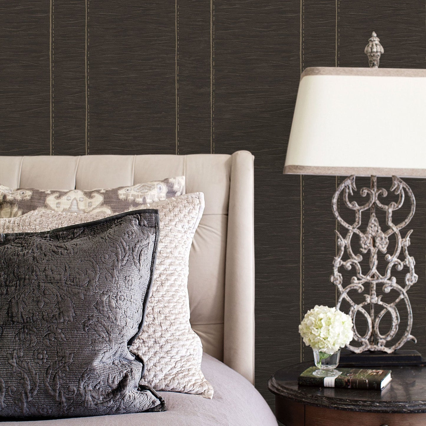 Palazzo Texture Effect Wallpaper - Dark Brown - Galerie - G67645Wallpaper199