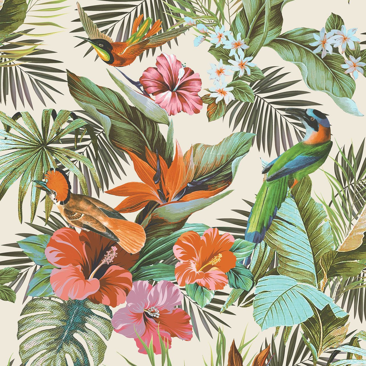 Paradise Birds Vasari Wallpaper - Multi - Rasch - 539066Wallpaper199