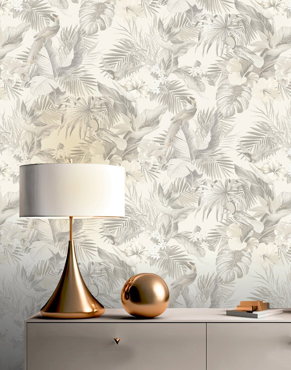 Paradise Birds Vasari Wallpaper - Neutral - Rasch - 539080Wallpaper199