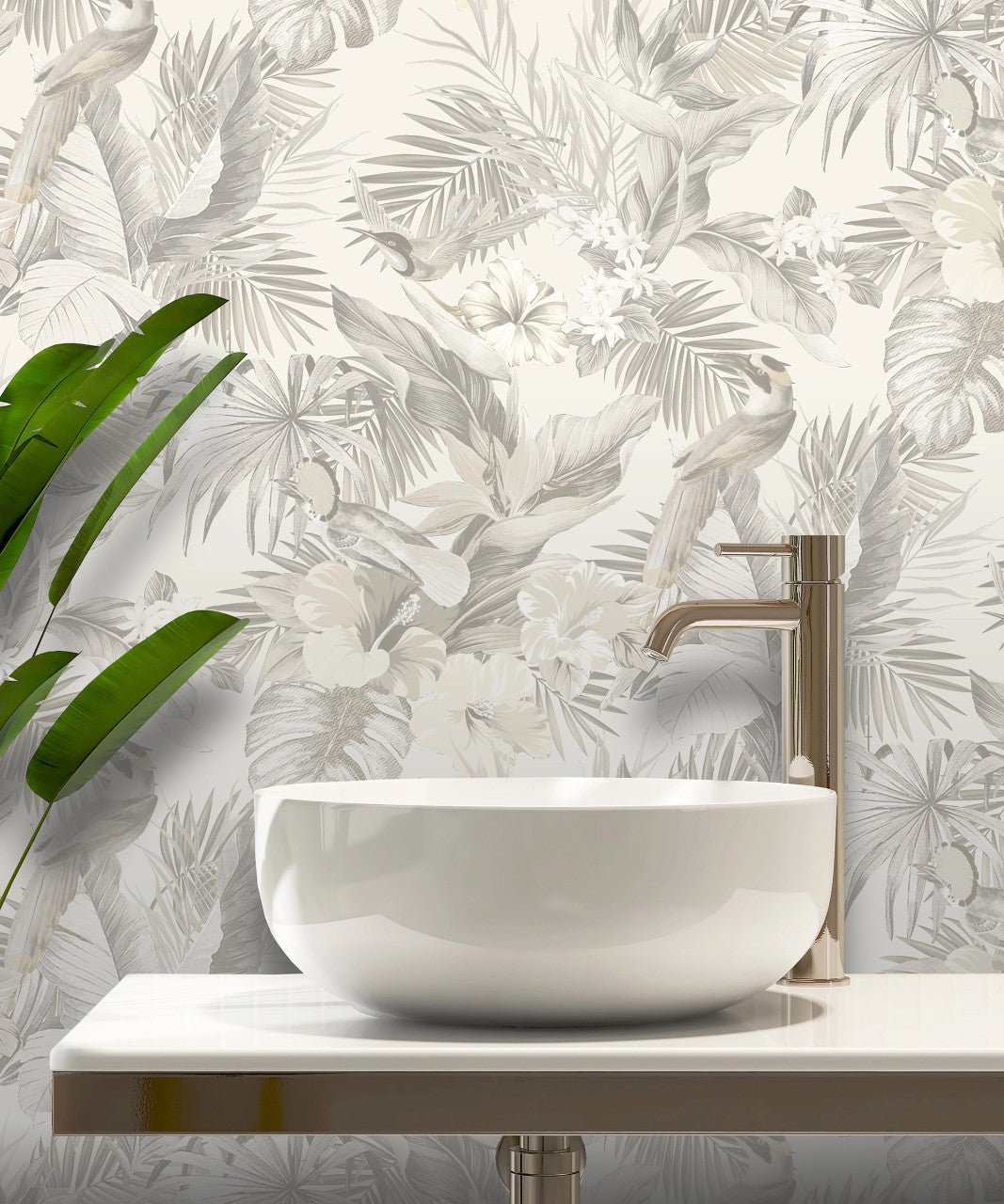 Paradise Birds Vasari Wallpaper - Neutral - Rasch - 539080Wallpaper199