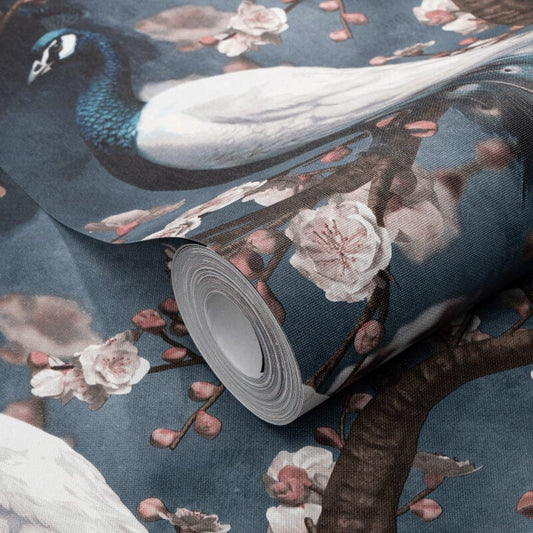 Pavo Peacock Wallpaper - Blue - Erismann - 10414 - 08Wallpaper199