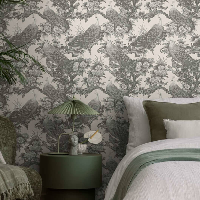 Peacock Garden Wallpaper - Grey/Beige - Michalsky Living - 39982-3Wallpaper199