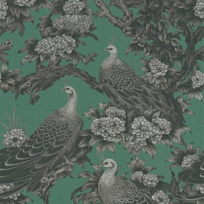Peacock Garden Wallpaper - Grey/Green - Michalsky Living - 39982-2Wallpaper199