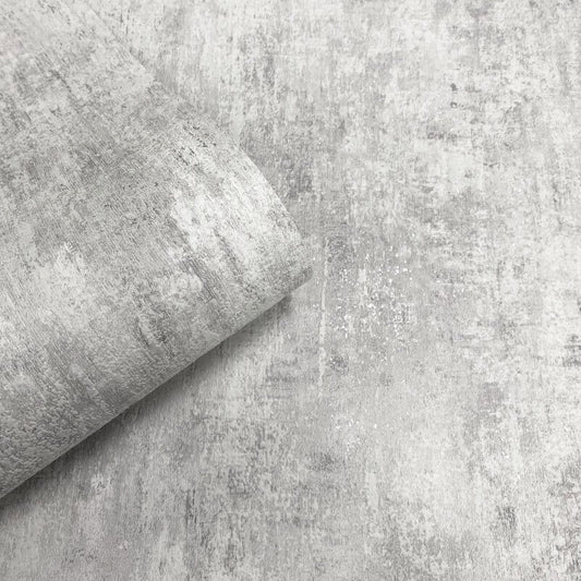 Phelan Industrial Texture Metallic Wallpaper - Grey - Muriva - 209101Wallpaper199