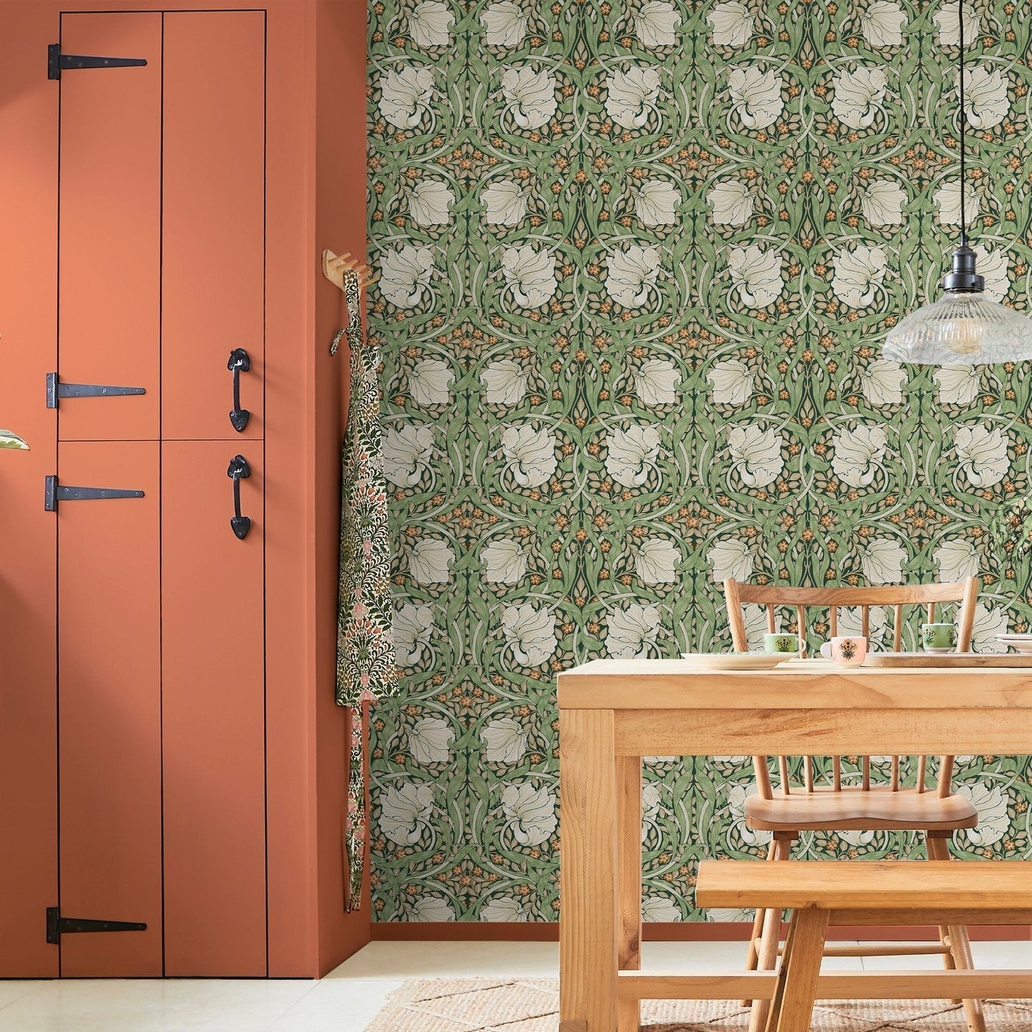 Pimpernel Wallpaper - Green - 124242 - William Morris AHWallpaper199