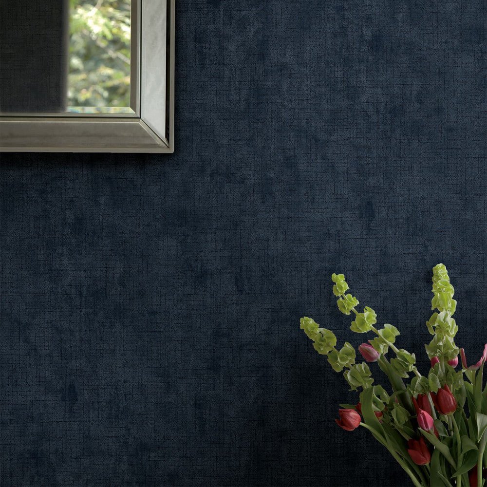 Plain Wallpaper - Midnight Seaspray - Laura Ashley - 121097Wallpaper199