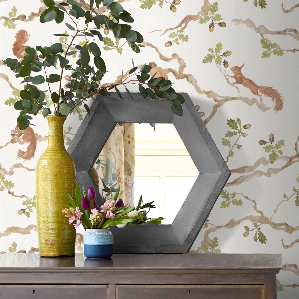 Playful Squirrel Wallpaper - Cream - Voyage Maison - PLAYFUL/WPO/CREWallpaper199