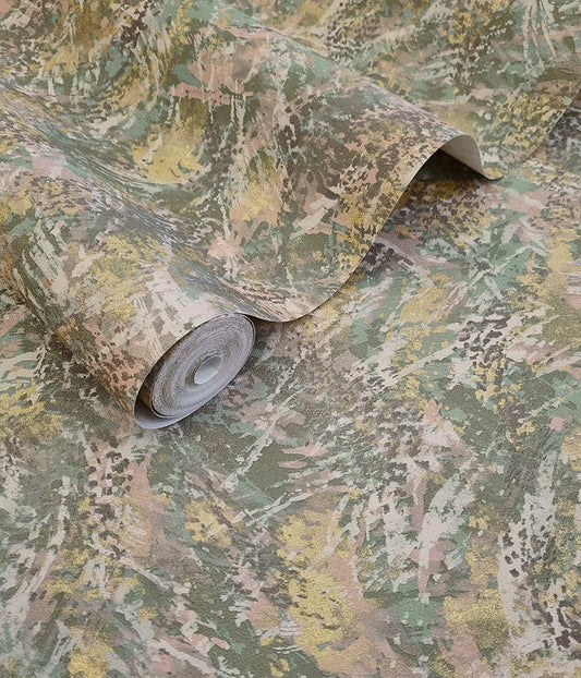 Pluma Wallpaper - Blush / Khaki - Holden Décor - 36340Wallpaper199