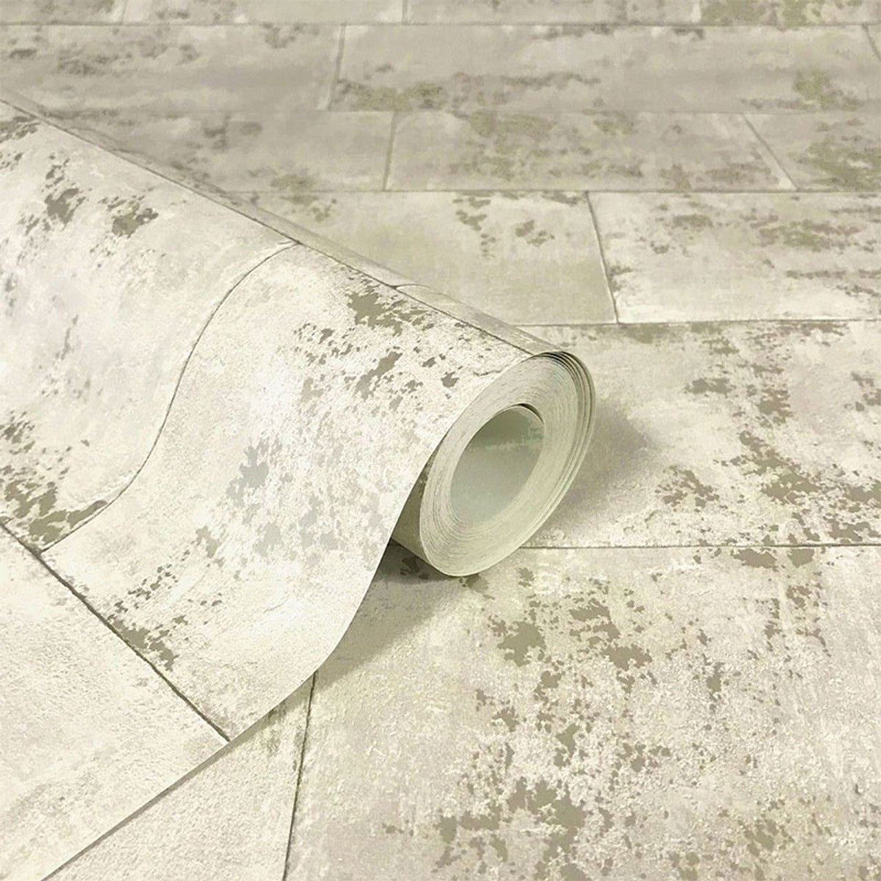 Portfolio Metallic Brick Wallpaper - Natural - Rasch - 248692Wallpaper199