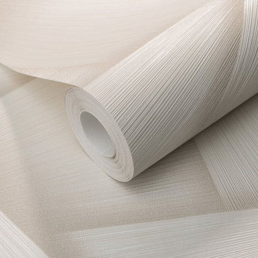 Pose 3D Effect Geo Metallic Wallpaper - Cream - Erismann - 10401 - 14Wallpaper199