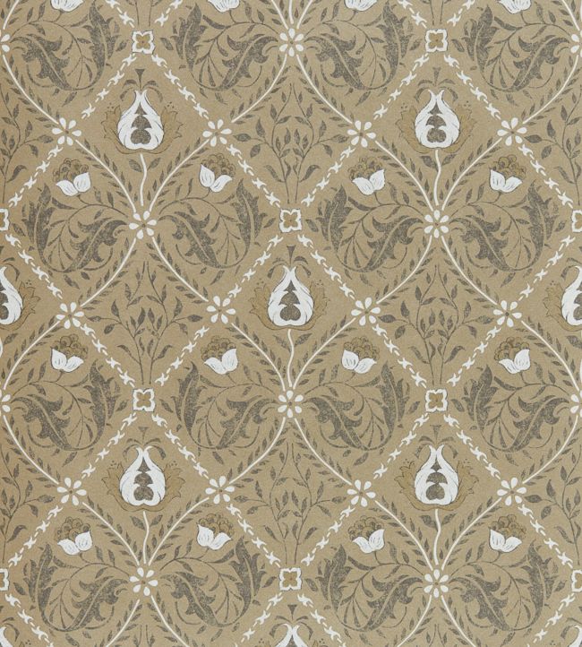 Pure Trellis Wallpaper - Gold - 216529 - Morris & CoWallpaper199