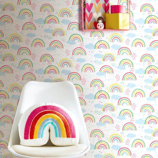 Rainbow Love Wallpaper - Fruit Salad - Hoopla Walls - HWA1283WWallpaper199