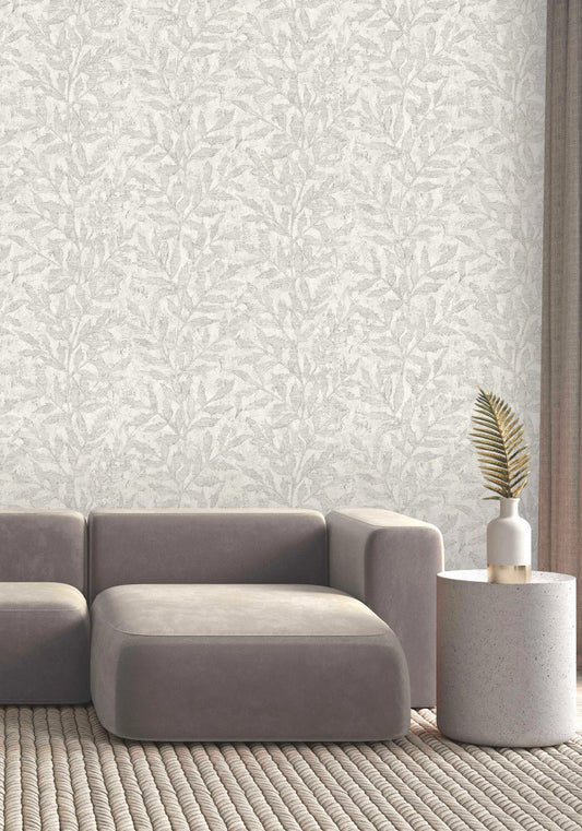 Richmond Leaf Wallpaper - Off White - Rasch - 315004Wallpaper199