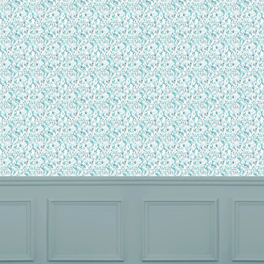 Saana Wallpaper - Teal - Voyage Maison - SAANA/WPO/TEAWallpaper199