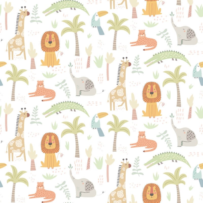 Safari Boogie Wallpaper - Honey Mallow - Hoopla Walls - HWA1293WWallpaper199