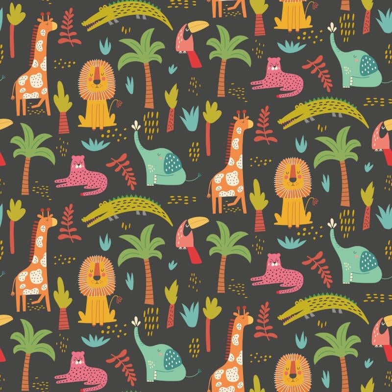 Safari Boogie Wallpaper - Rouge Twist - Hoopla Walls - HWA1294WWallpaper199