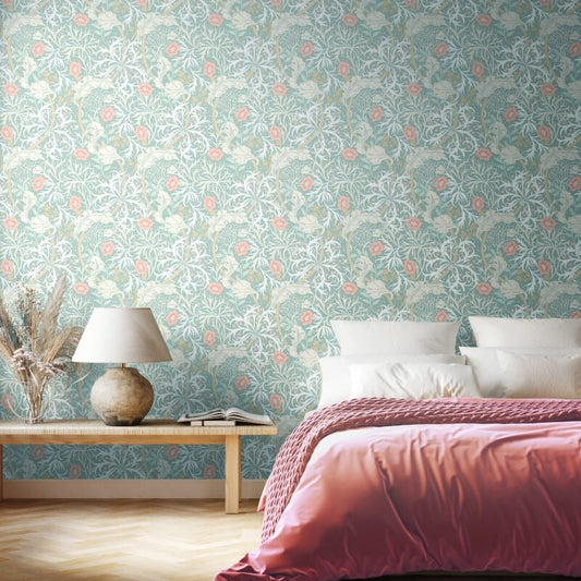 Seaweed Garden Wallpaper - Seafoam - Hoopla Walls - HWA1102WWallpaper199