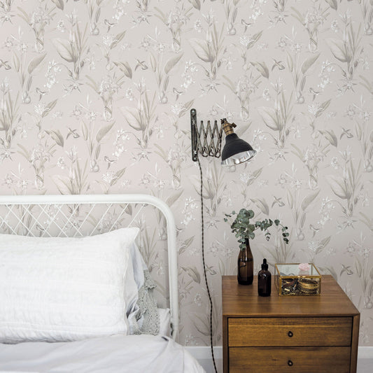 Secret Garden Cottage Botanical Wallpaper - Beiges / Grey - Galerie - G78503Wallpaper199