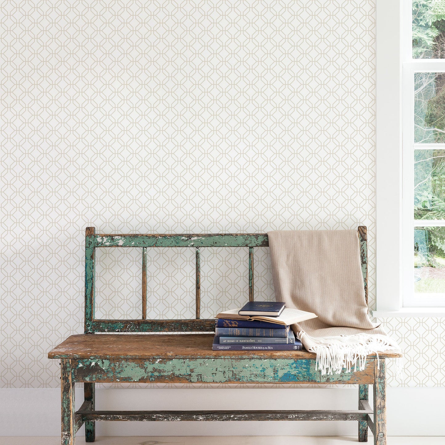Secret Garden Trellis Negative Wallpaper - Taupe - Galerie - G78529Wallpaper199
