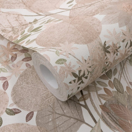 Secret Grove Floral Wallpaper - Pink/Green - Erismann - 10506 - 05Wallpaper199