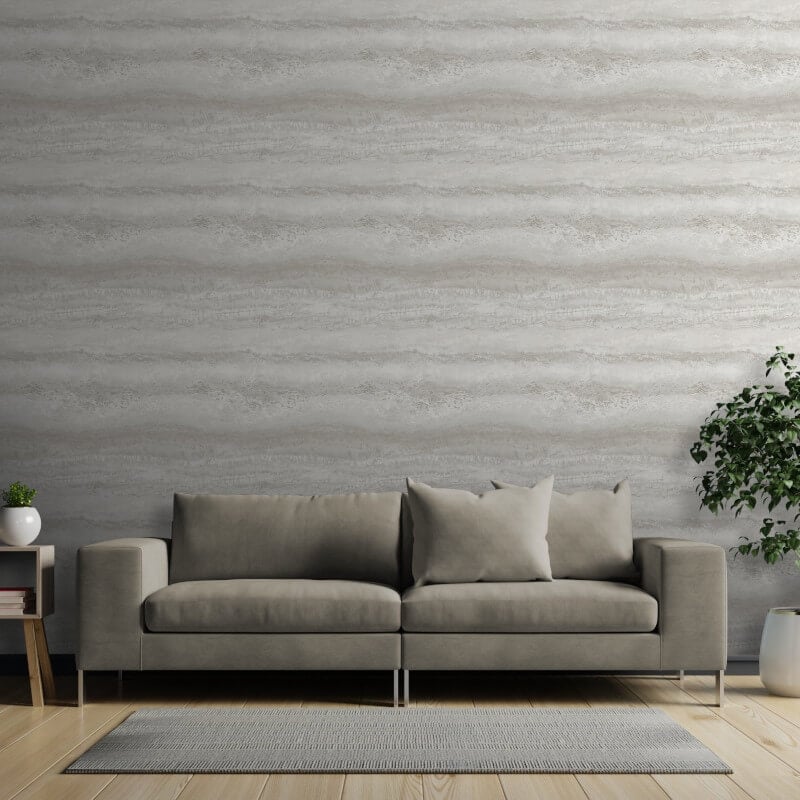 Semper Vertical Marble Metallic Wallpaper - Greige - Muriva - 189506Wallpaper199