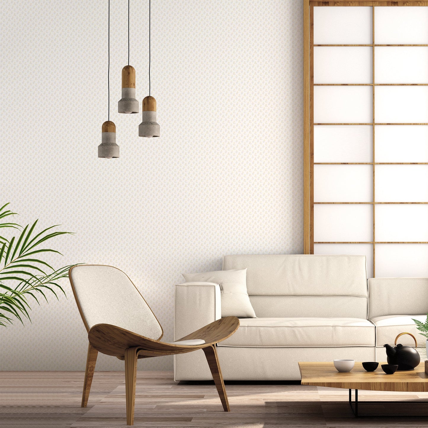 Small Prints Vintage Bud Wallpaper - Yellow / Grey - Galerie - G56711Wallpaper199