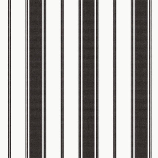 Smart Stripes Heritage Stripe Wallpaper - Black - Galerie - G68061Wallpaper199