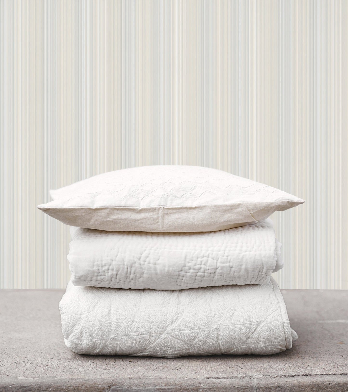 Smart Stripes Multi - Stripe Wallpaper - Beige / Blue - Galerie - G67569Wallpaper199