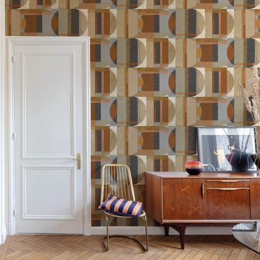 Sojo Geometric Wallpaper - Brown Multi - Grandeco - A64902Wallpaper199