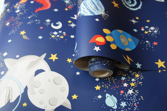 Space Animals Wallpaper - Navy - Holden Décor - 90922Wallpaper199