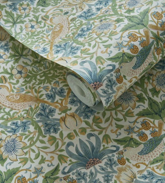 Strawberry Thief Wallpaper - Apple/Blush - W0171/01 - Clarke & ClarkeWallpaper199