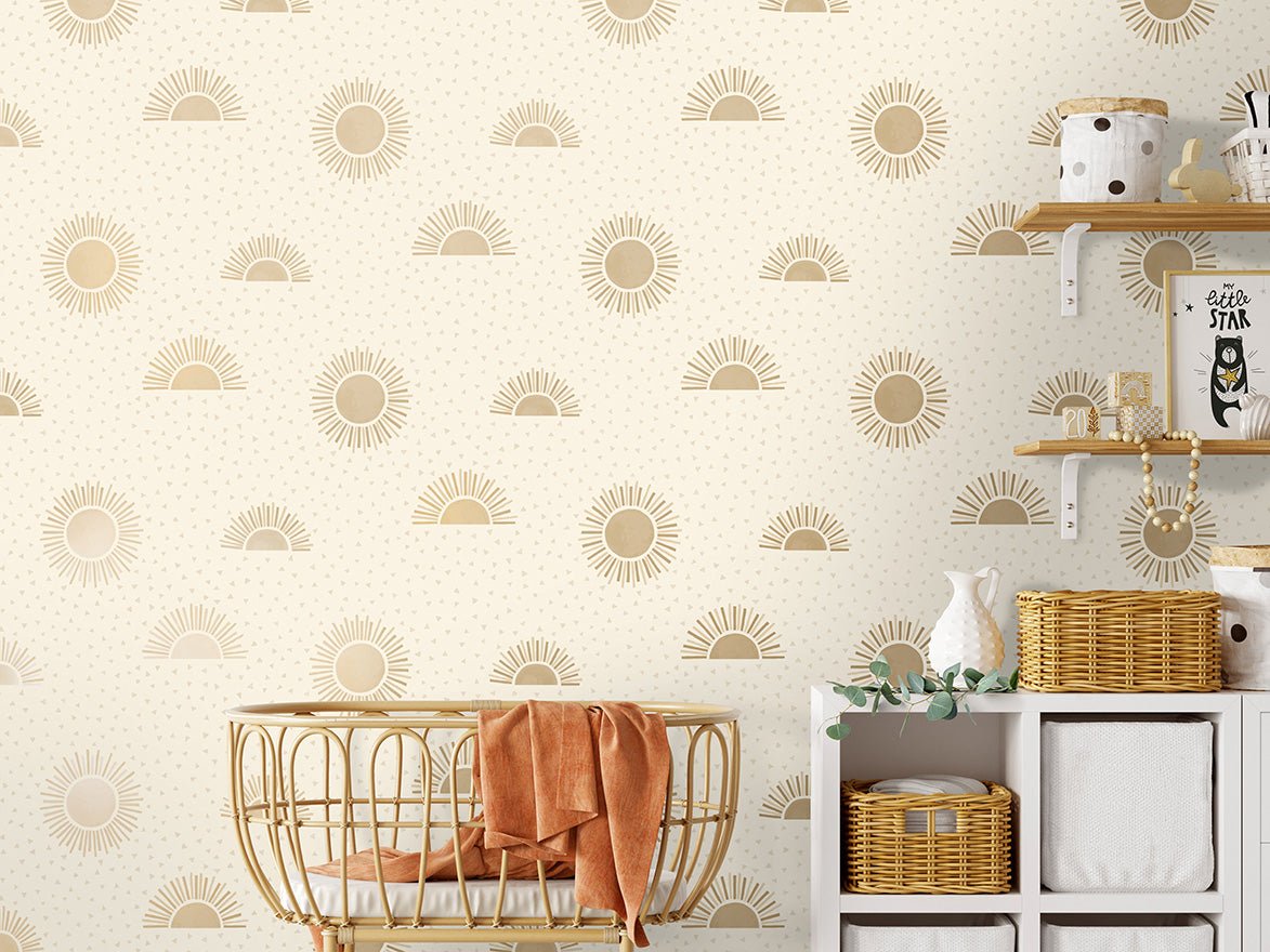 Sunbeam Wallpaper - Beige/Gold - Holden Décor - 13322Wallpaper199