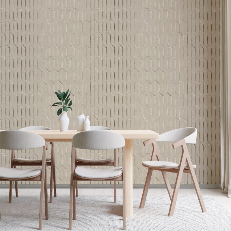 Sveg Geometric Wallpaper - Taupe - Grandeco - A65002Wallpaper199