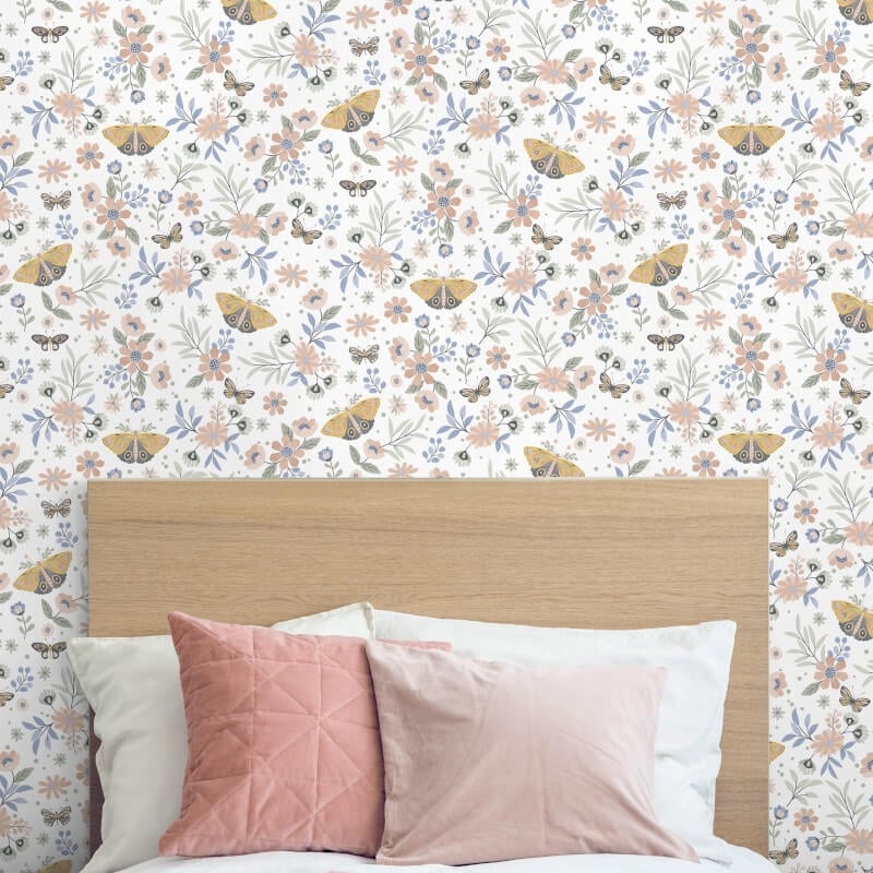 Sweet Meadow Metallic Wallpaper - Coral - Muriva - M58105Wallpaper199