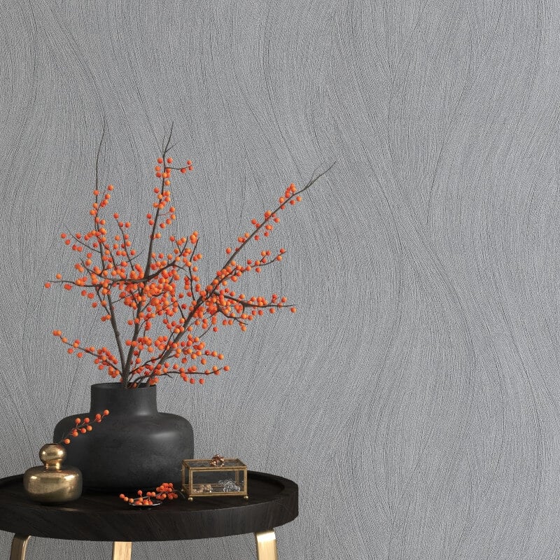 Swing Wave Metallic Wallpaper - Silver Grey - Erismann - 10317 - 47Wallpaper199