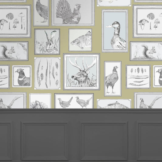 Sylva Wallpaper - Mustard - Voyage Maison - SYLVA/WPO/MUSWallpaper199