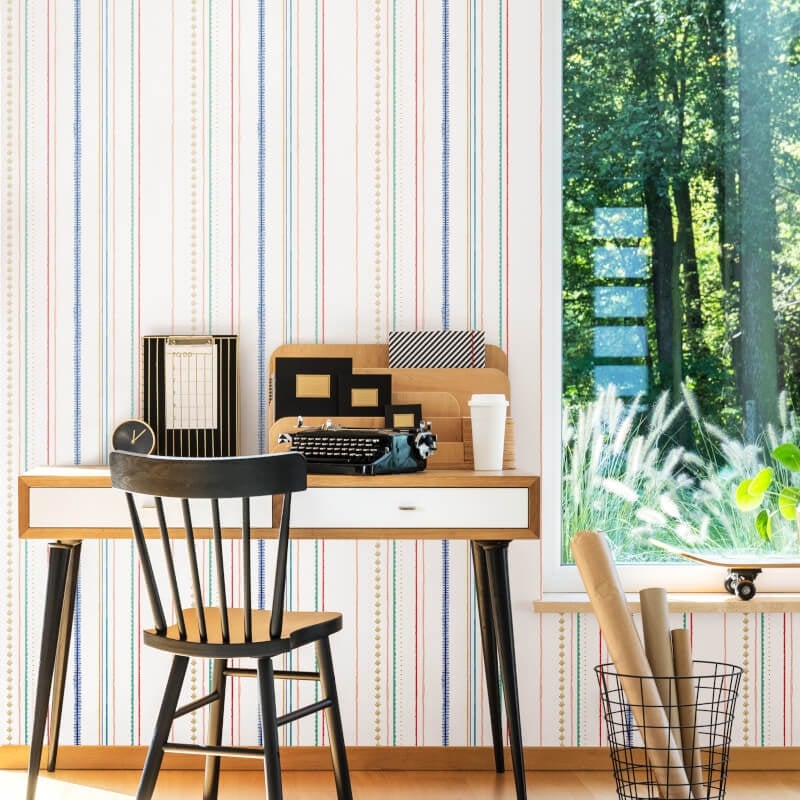 Textured Stripe Wallpaper - Royal Mix - Hoopla Walls - HWA1323WWallpaper199